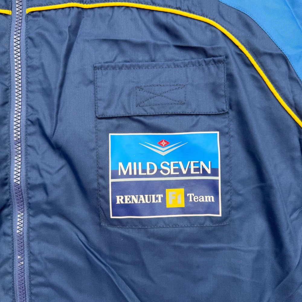 Vintage Mild Seven Renault F1 Team Hooded Racing Jacket Y2K Formula 1 Blue XL - Picture 4 of 7